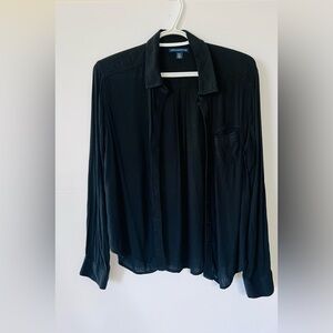 American Eagle Outfitters Black Button Down Shirt